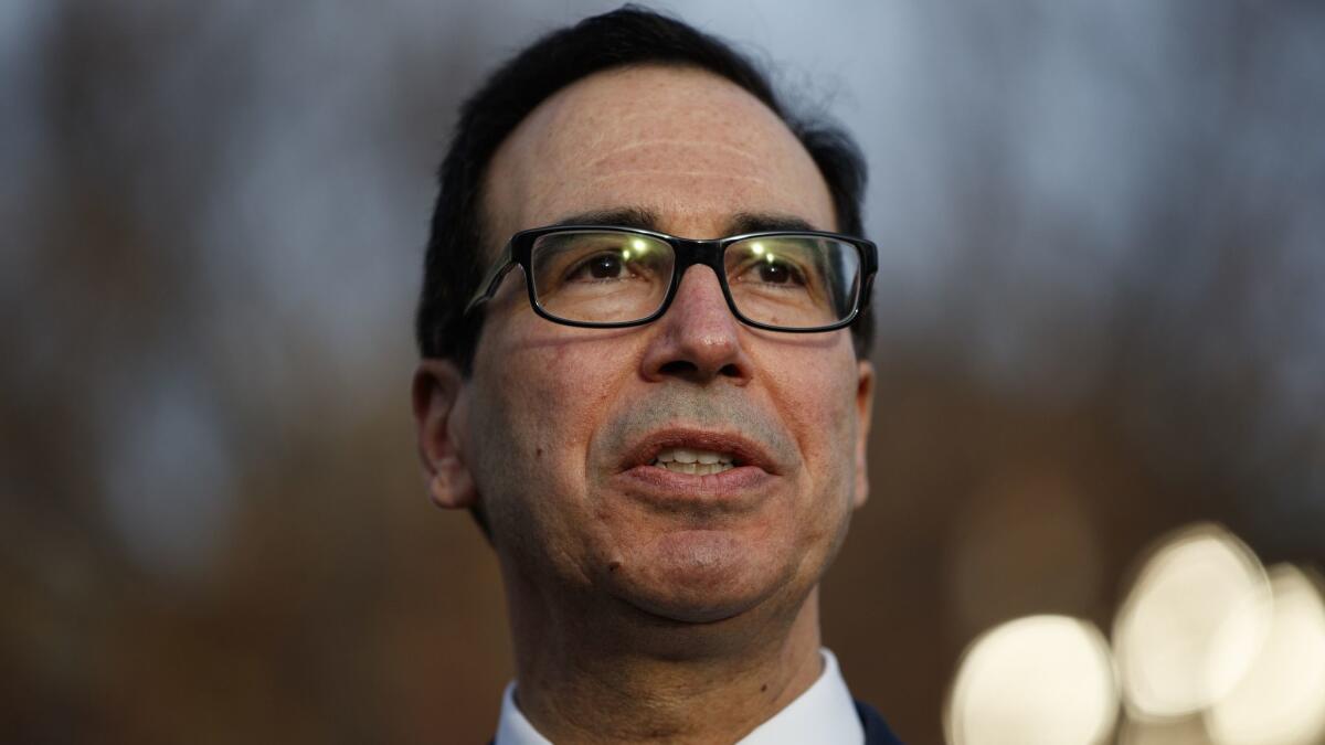 Treasury Secretary Steven Mnuchin is quietly negotiating a higher debt ceiling.