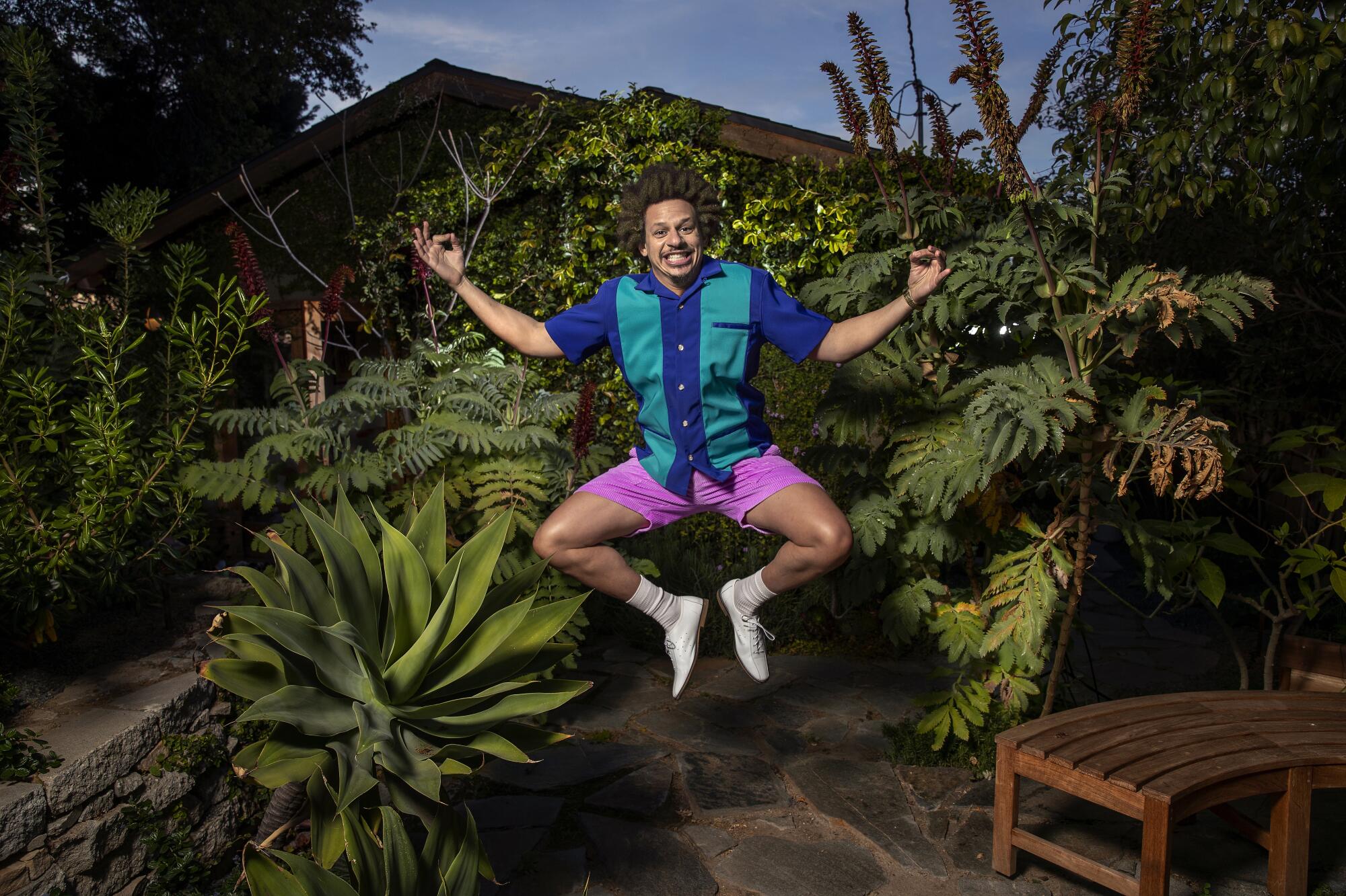 Comedian Eric Andre at his home in Los Angeles