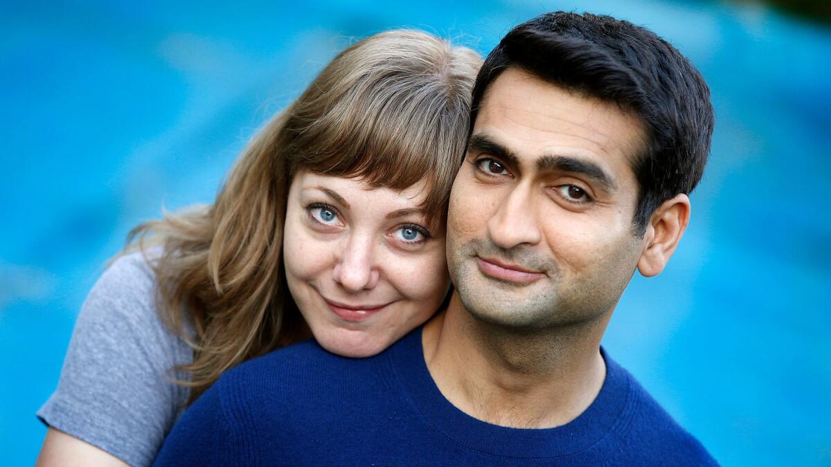 Emily V. Gordon and Kumail Nanjiani, whose film "The Big Sick" mirrors the cultural clashes they endured before getting married.