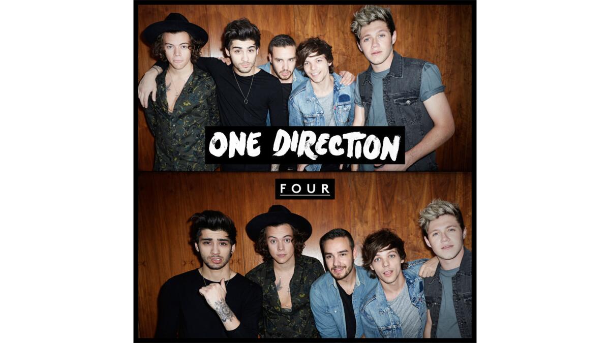The CD cover of "Four," the latest release by One Direction.