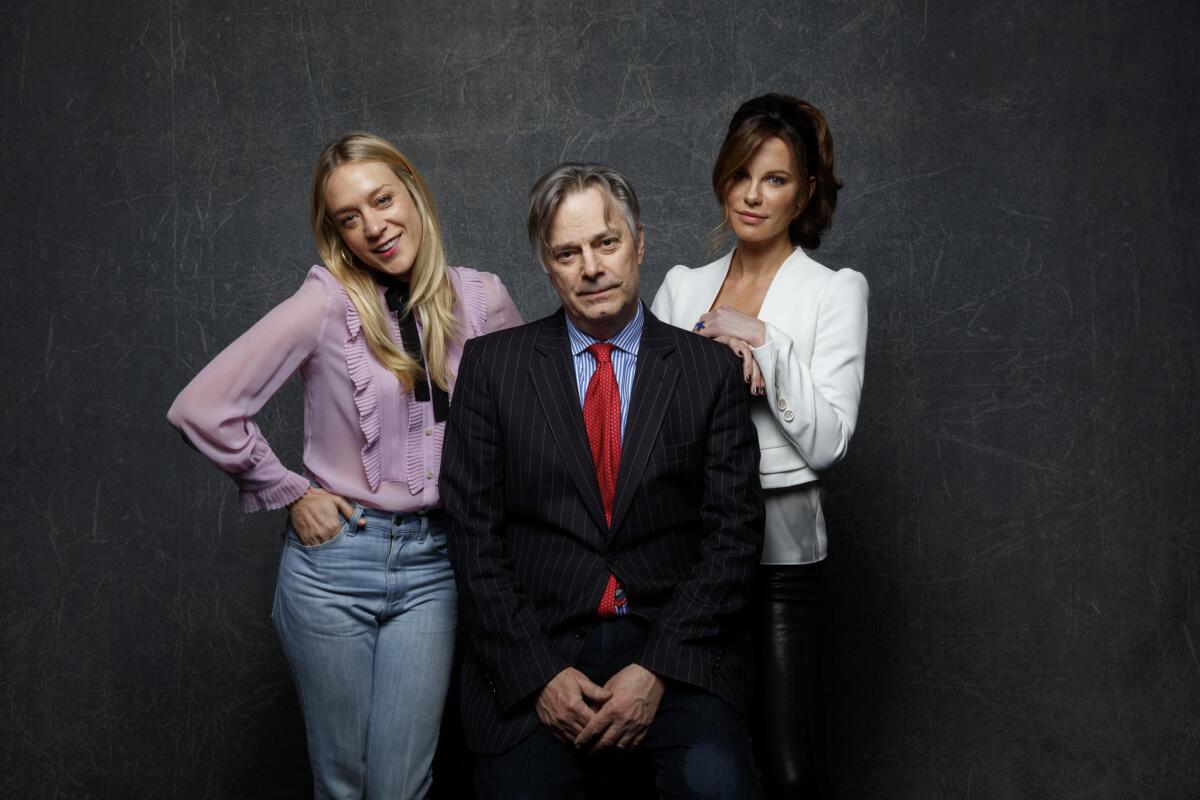Chloe Sevigny, left, Whit Stillman and Kate Beckinsale from "Love and Friendship."