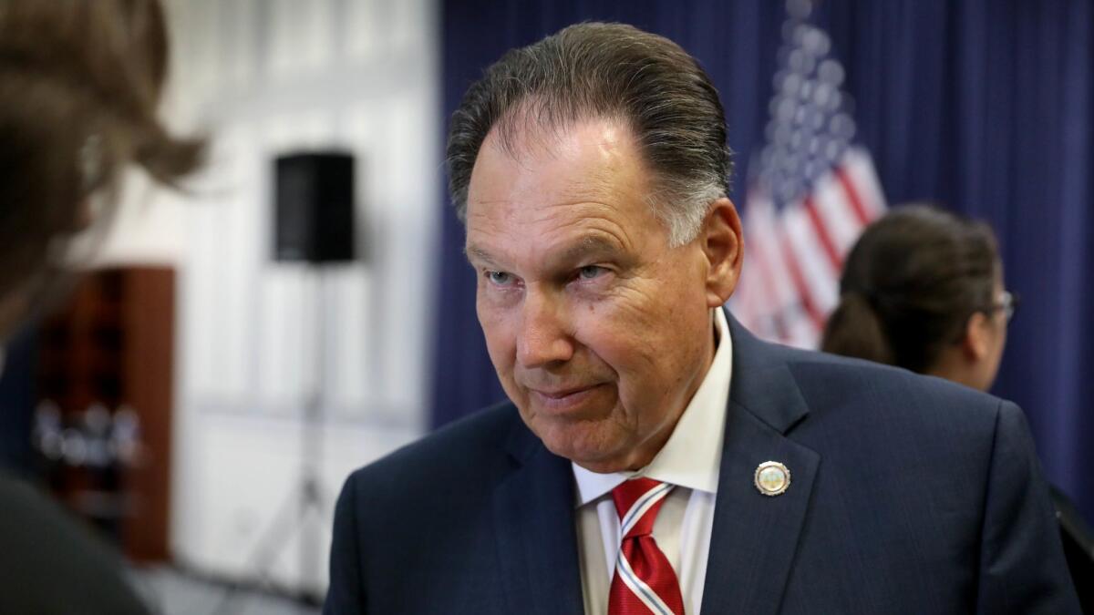 Orange County District Attorney Tony Rackauckas at a news conference in Santa Ana, Calif. on Aug. 21.