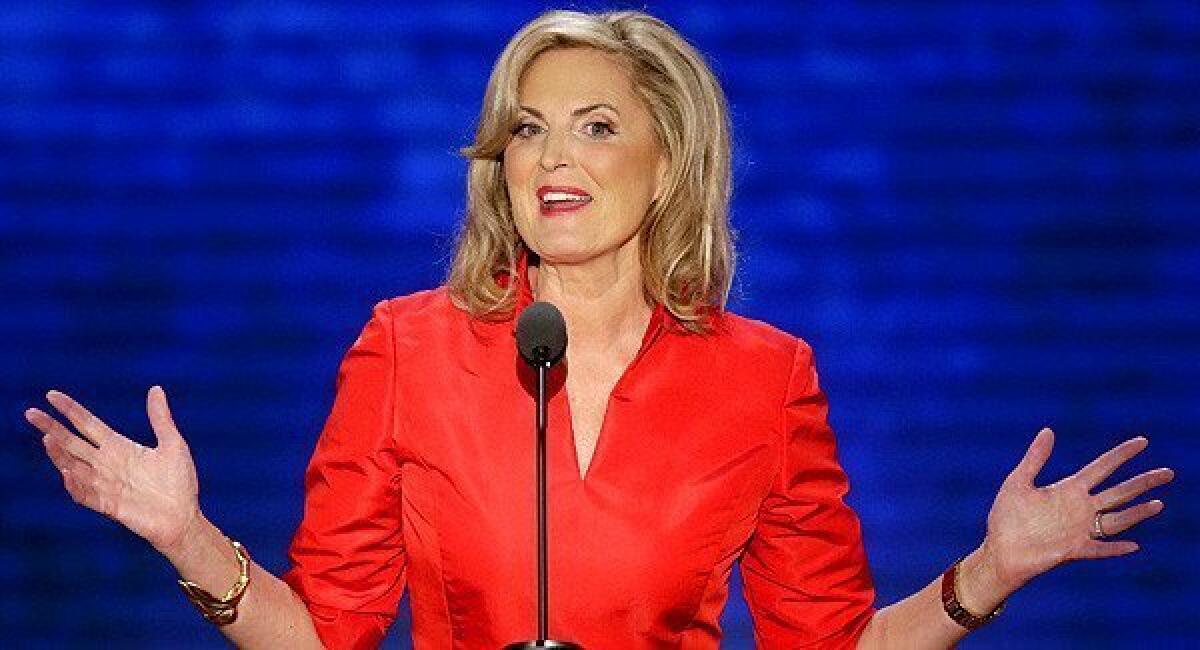 Ann Romney, wife of presidential candidate Mitt Romney, addresses the Republican National Convention.