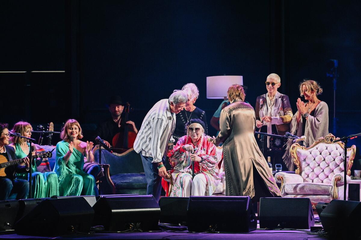 Joni Mitchell and friends take the stage at the Gorge Amphitheatre.