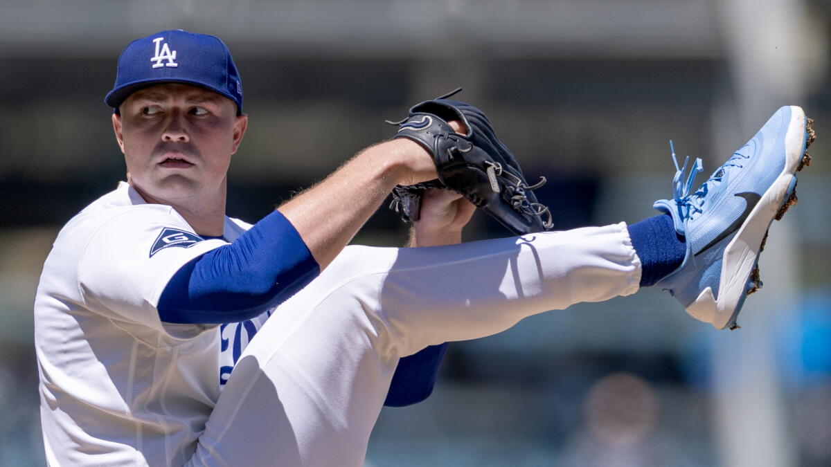 Los Angeles Dodgers pitch action during game coverage