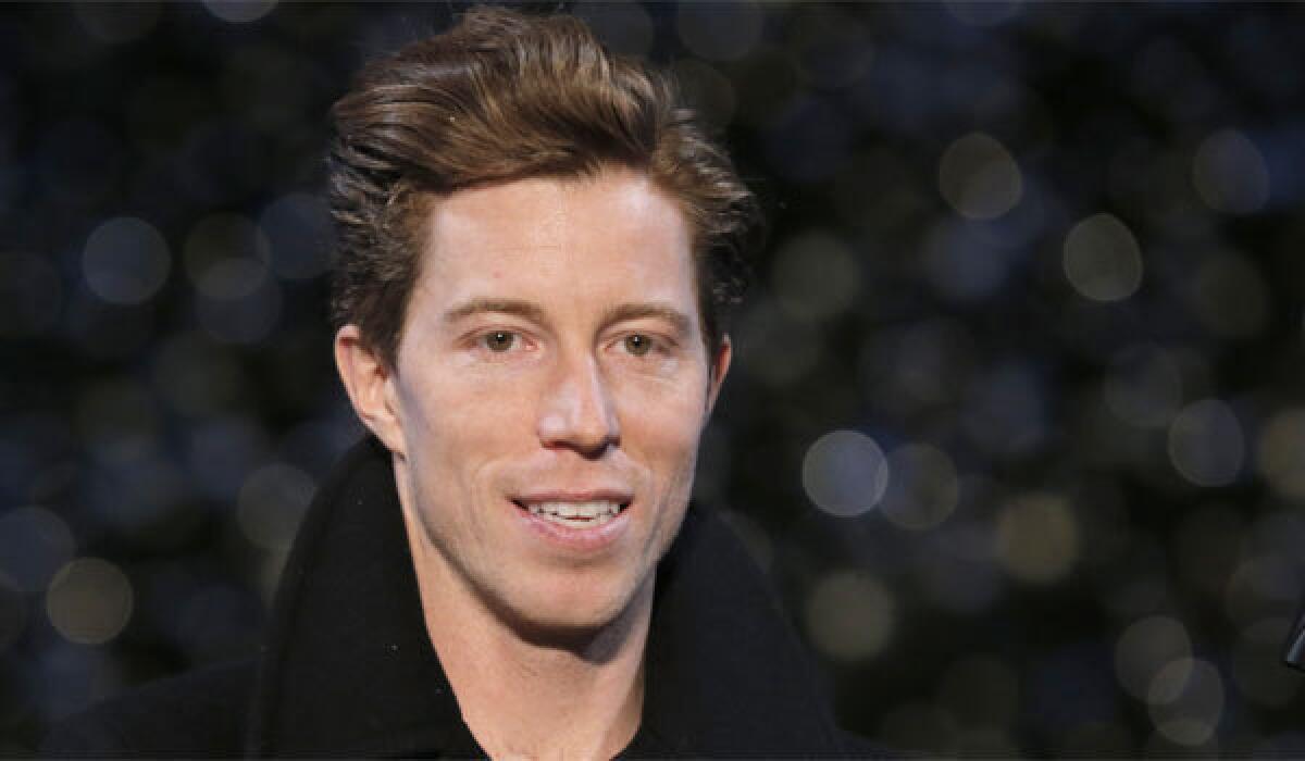 Olympic snowboarder Shaun White makes an appearance at the holiday tree-lighting at L.A. Live on Dec. 2.