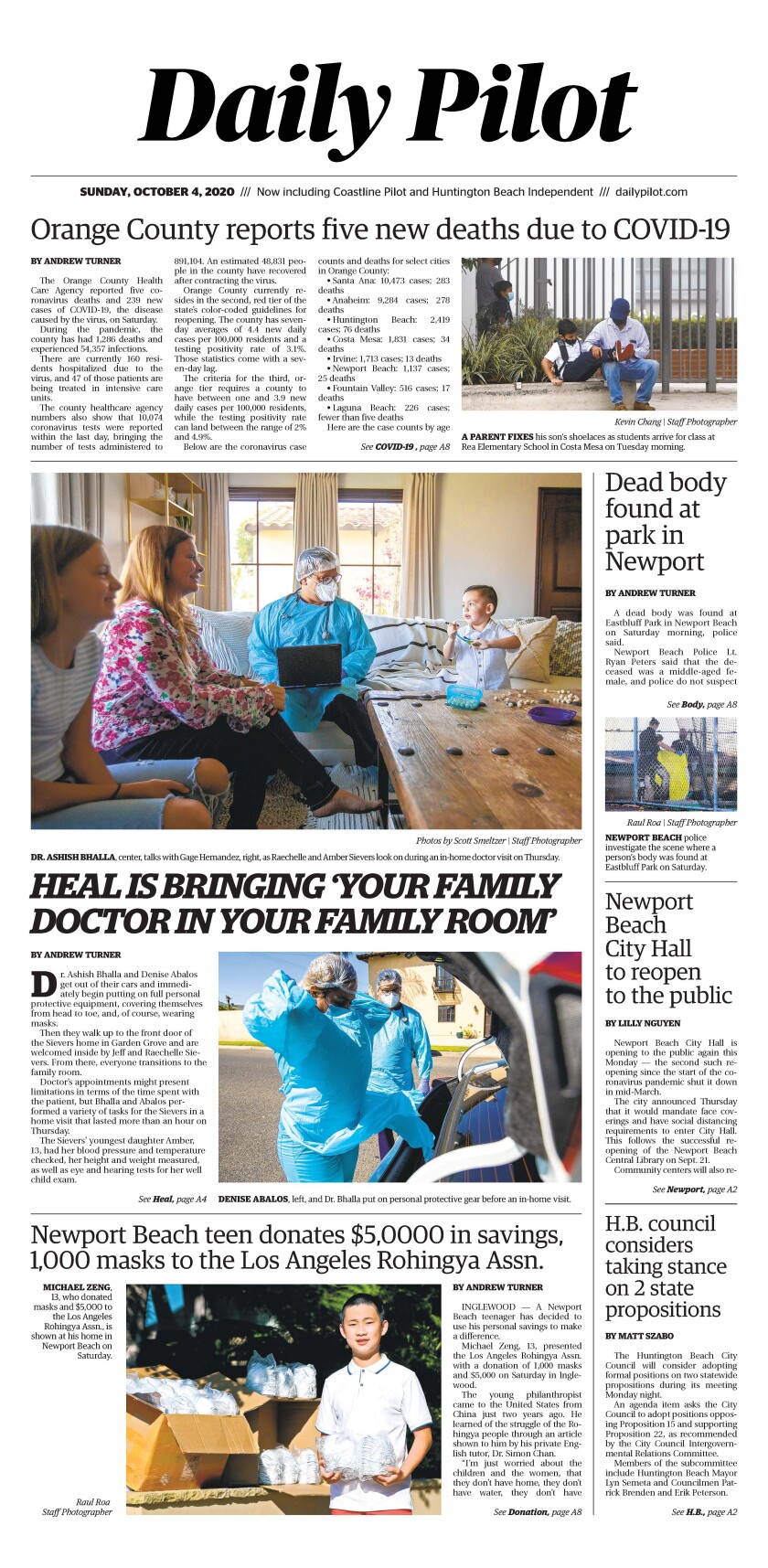 Daily Pilot e-Newspaper: Sunday, Oct. 4, 2020 - Los Angeles Times