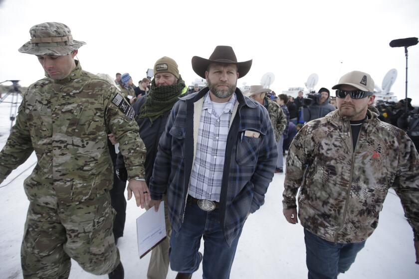 Ammon Bundy after speaking with reporters 