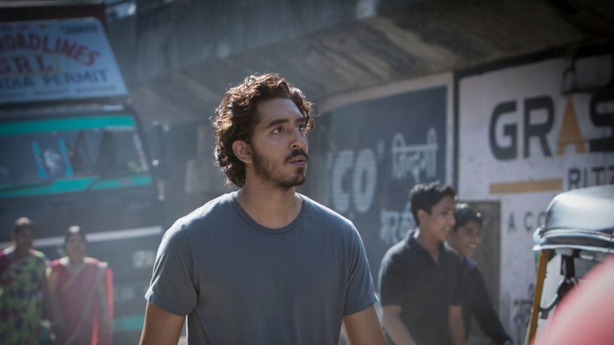 Dev Patel in "Lion," an Oscar nominee for best picture. Patel is nominated for best supporting actor.