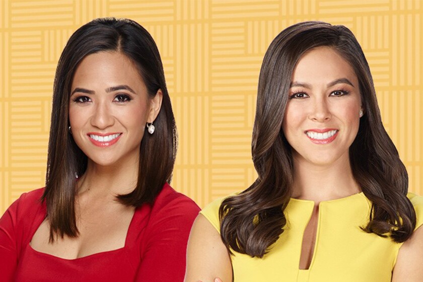 Two smiling women