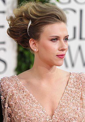 Scarlett Johansson at the 2011 Golden Globe Awards.