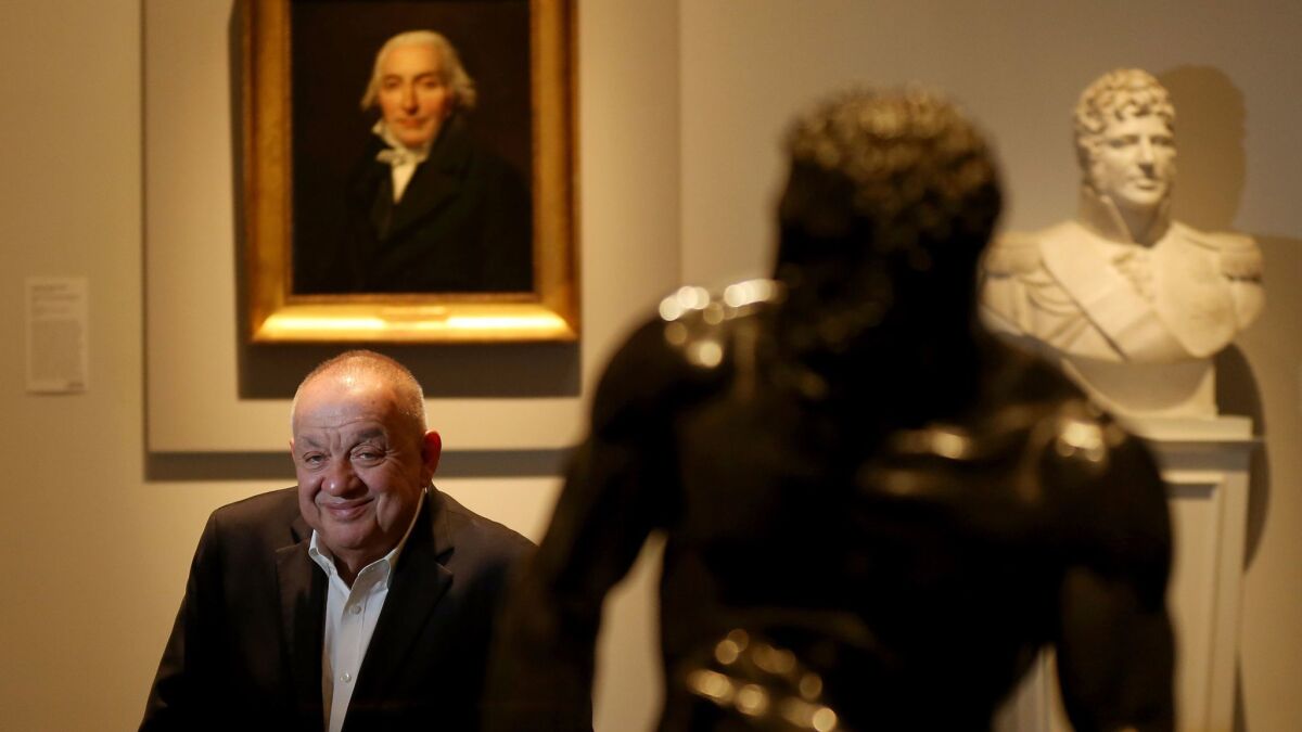 J. Patrice Marandel, with “Portrait of Jean-Pierre Delahaye” over his shoulder, retired Friday as chief curator of European painting and sculpture at the Los Angeles County Museum of Art.