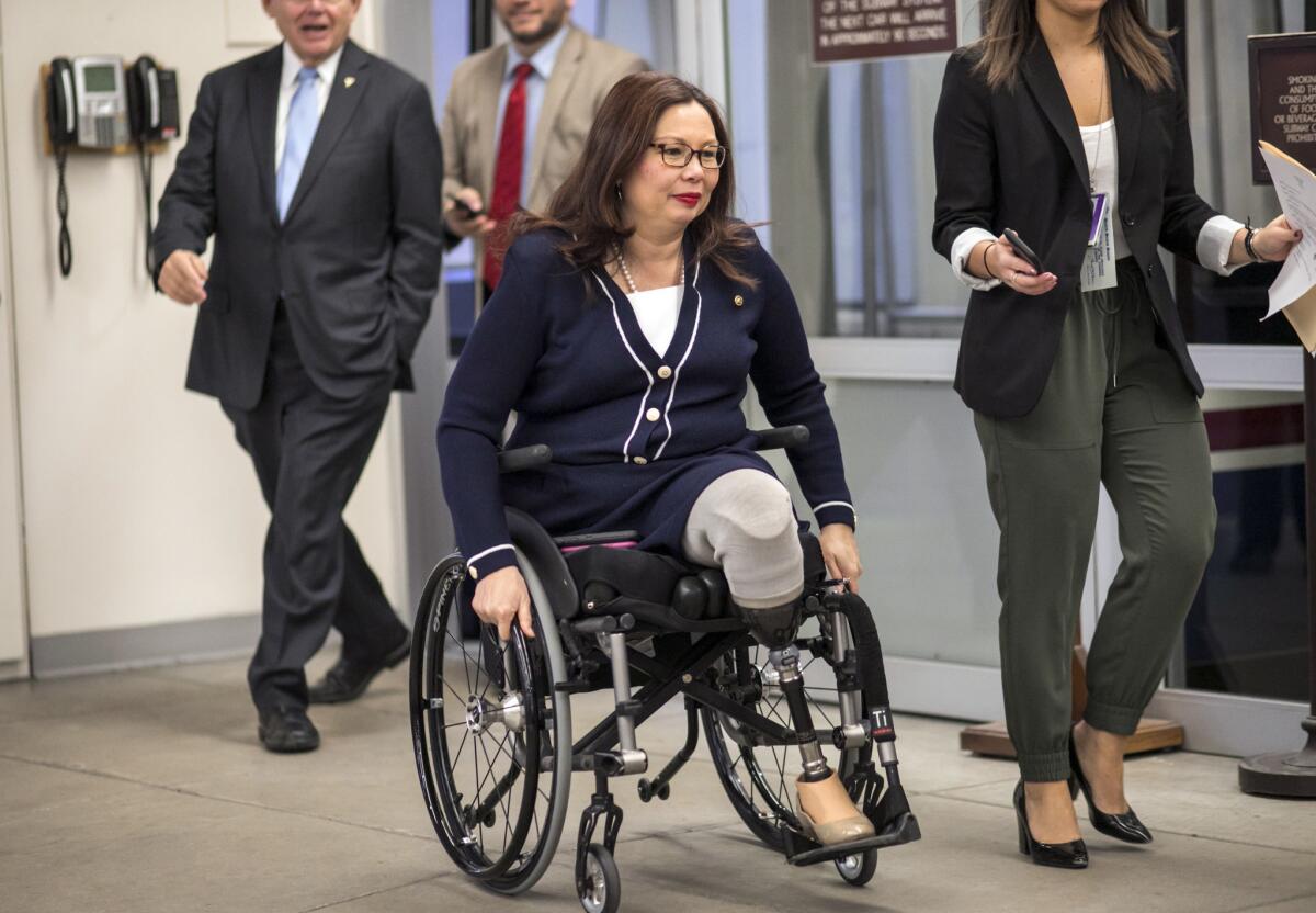 Illinois Sen. Tammy Duckworth is an Army combat veteran who could be up for the job of Veterans Affairs secretary.