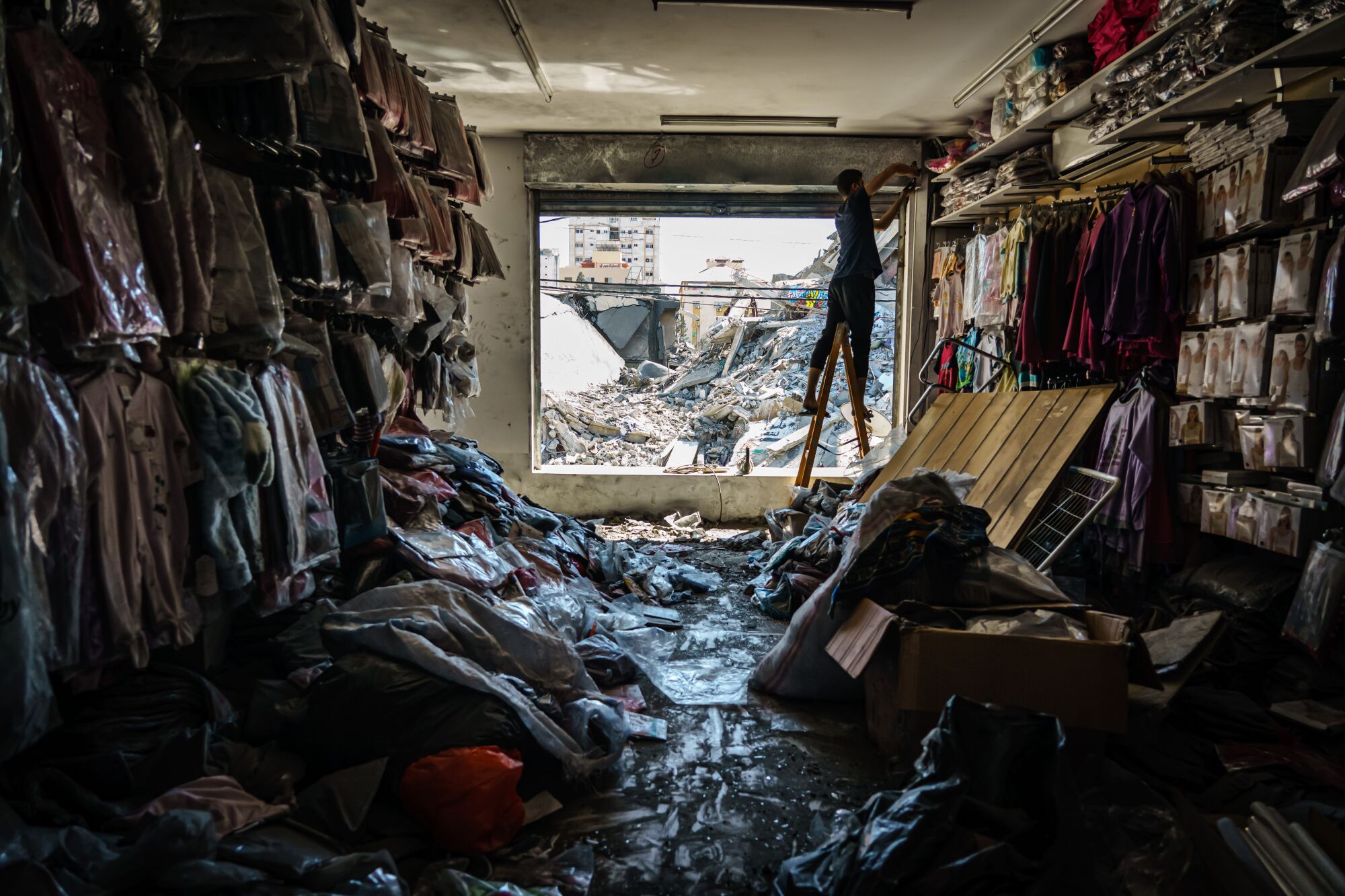  A Gaza shop sits in disrepair 