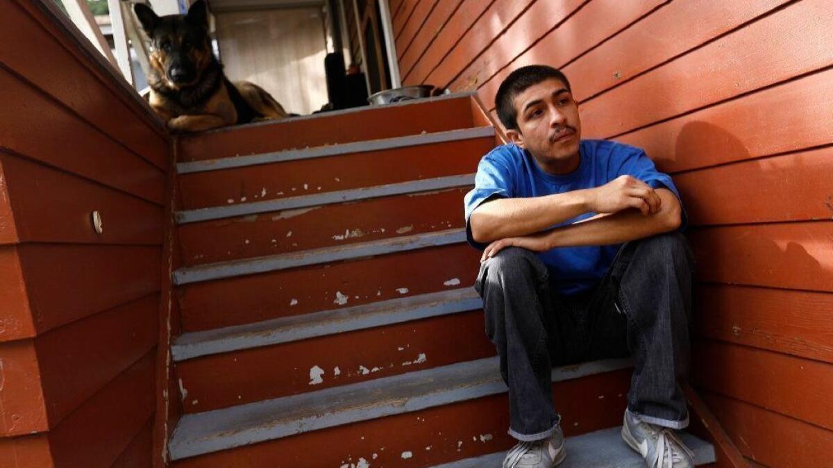 Peter Arellano, 22, says he has never been part of a gang, but he had been subject to an Echo Park gang injunction along with his father, until he was removed as part of an American Civil Liberties Union lawsuit last year.