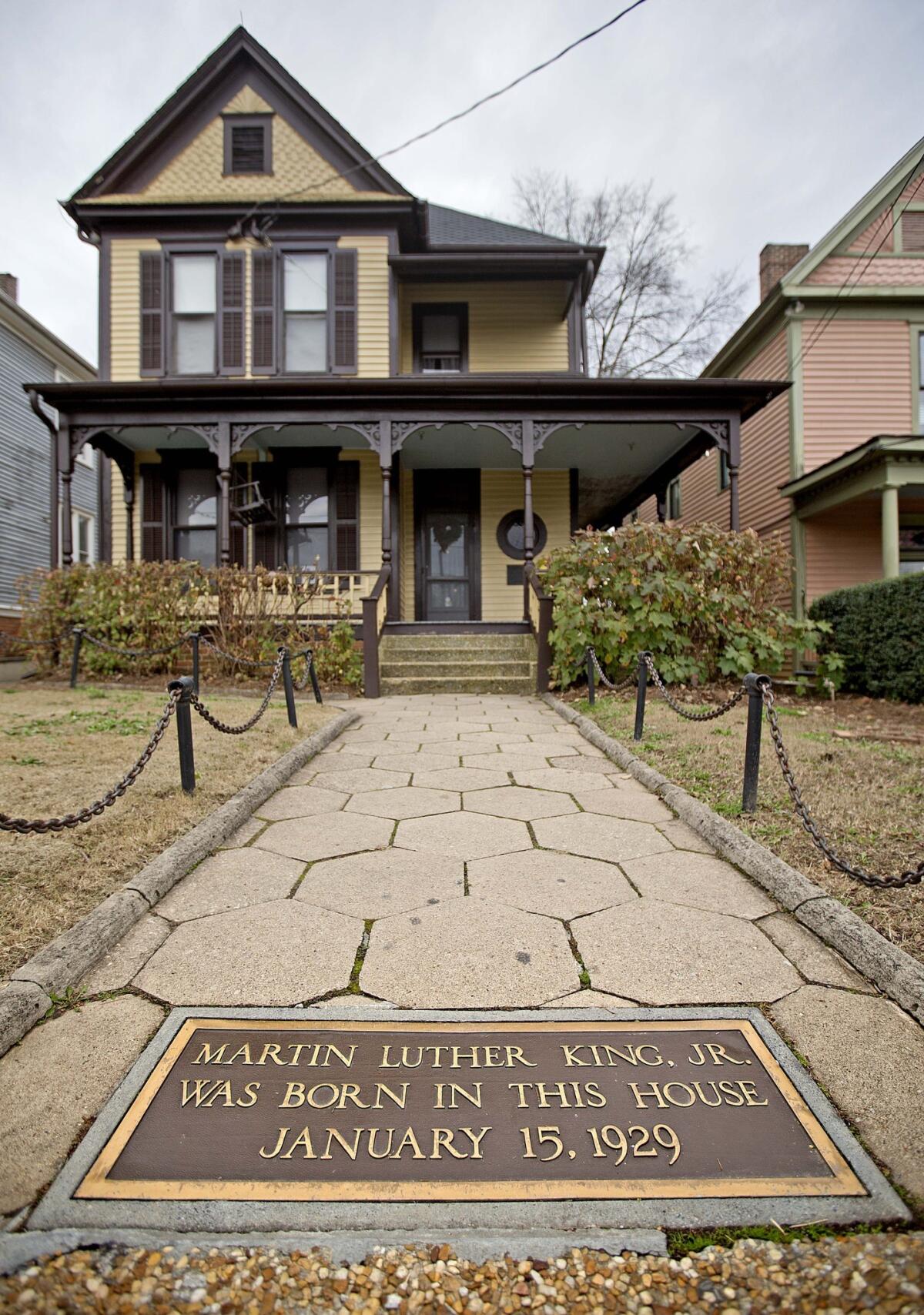 The home where Martin Luther King Jr. was born in the Sweet Auburn historic district in Atlanta.
