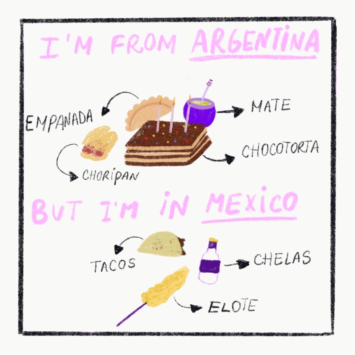 I'm from Argentina, but I'm in Mexico. Empanada, mate, chocotorta, choripan. 