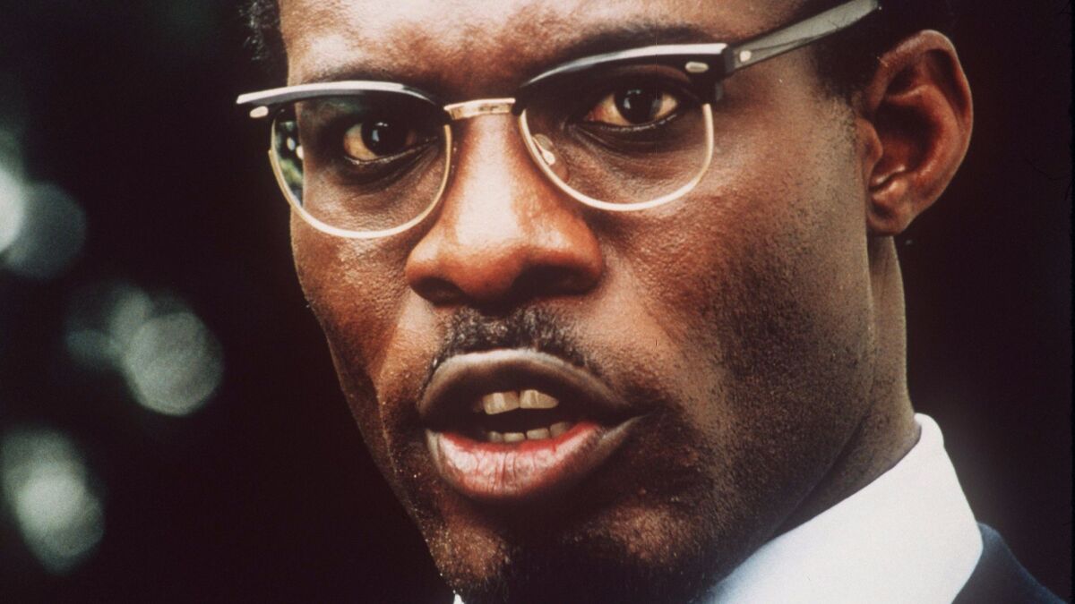 Eriq Ebouaney as Patrice Lumumba, as the starring in the movie "Lumumba." (Zeitgeist Films, Ltd)