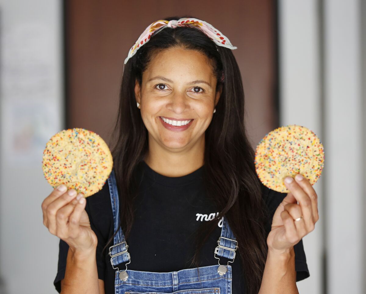 Maya Madsen, founder of Maya's Cookies, a gourmet vegan cookie company based in San Diego