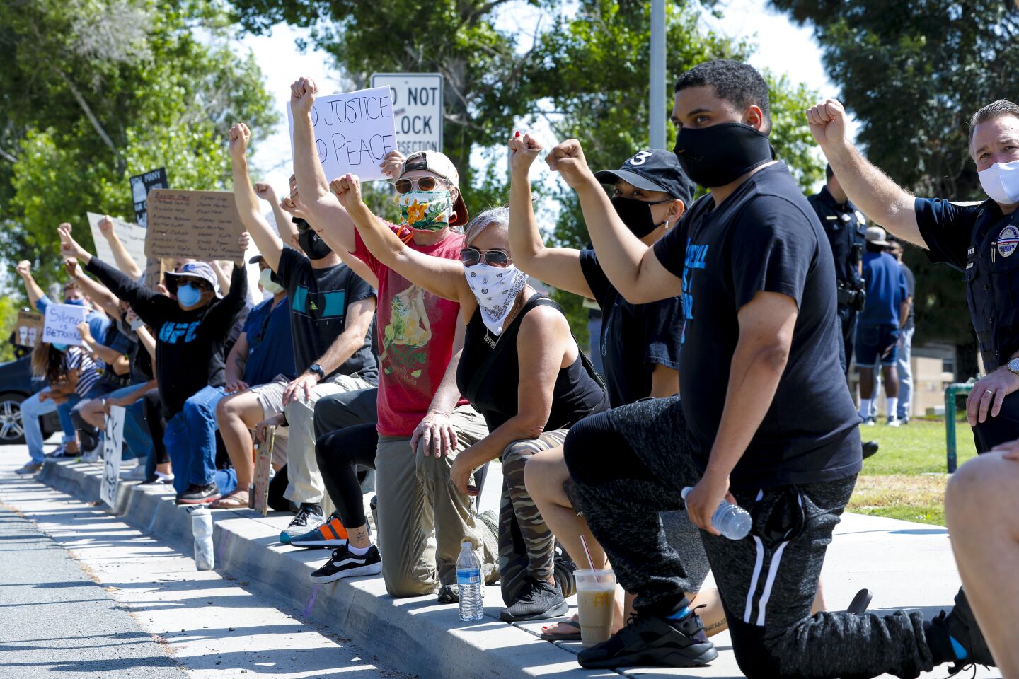Protestors hold peaceful demonstration in Chula Vista