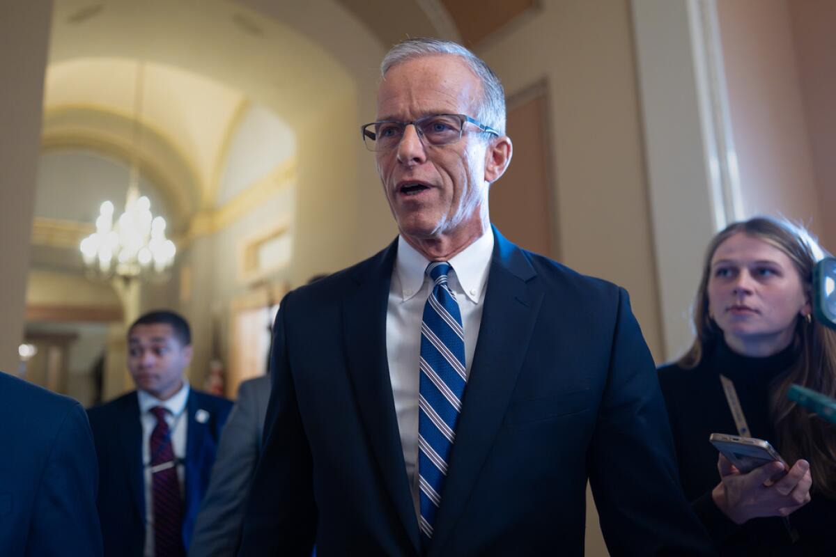 En declaraciones a la prensa, el líder de la mayoría del Senado, John Thune