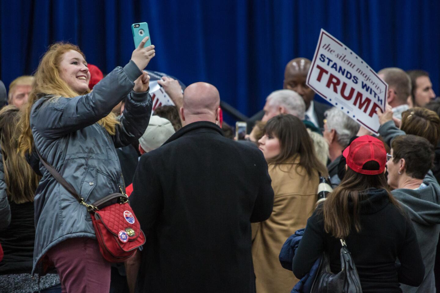 Selfies at Trump rally