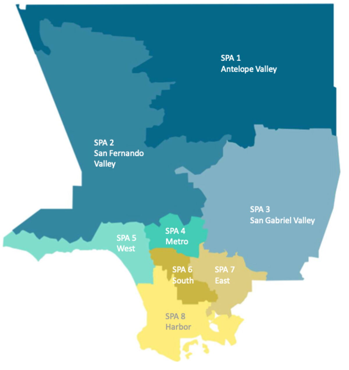 Spa Map Homlessness What parts of L.A. saw big jump in homelessness? - Los Angeles Times