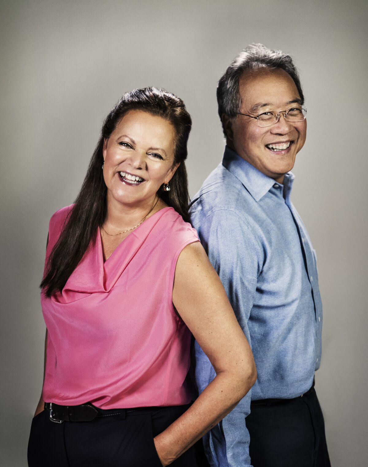 Pianist Kathryn Stott and cellist Yo-Yo Ma perform  April 6 in a sold-out concert at the San Diego Civic Theatre.
