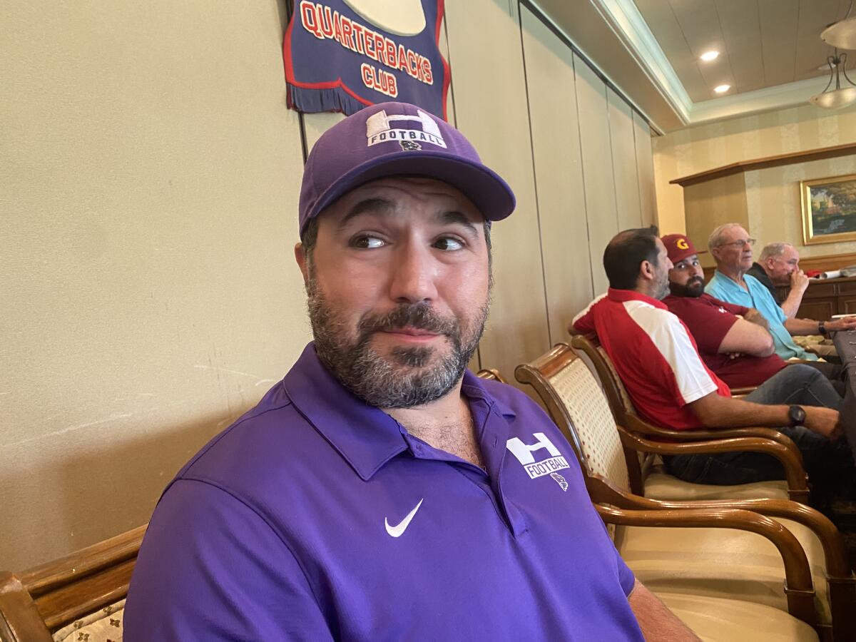 Hoover football coach Azad Herabidian