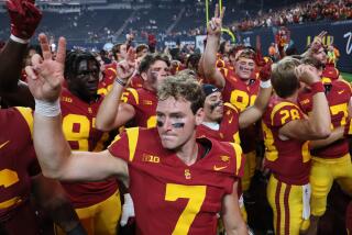 Las Vegas, Nevada, Sunday, September 1, 2024 - USC Trojans quarterback Miller Moss.