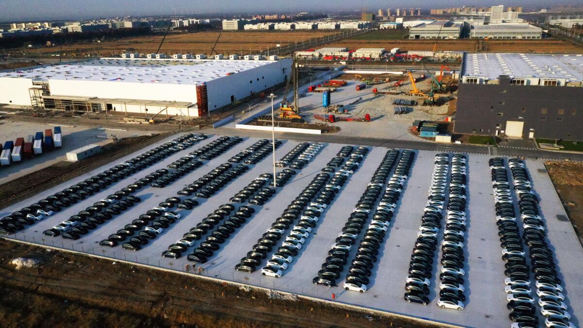 Tesla's new factory south of Shanghai.
