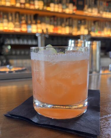 The strawberry and celery margarita at the Rose Venice features fruit and produce of the season.