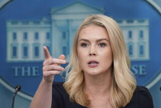 White House press secretary Karoline Leavitt speaks with reporters in