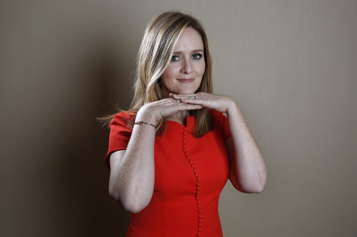 Samantha Bee at the Langham Hotel in Pasadena. Bee's new TBS talk show, "Full Frontal," will premiere on Feb. 8, 2016.