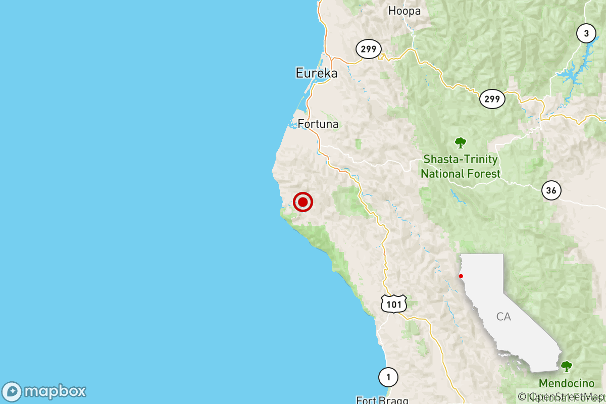 A magnitude 3.4 earthquake was reported Thursday morning at 5:46 a.m. 17 miles from Fortuna, Calif.