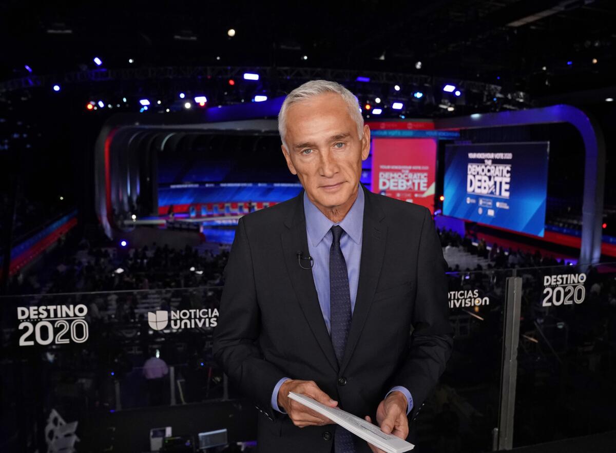 Univision anchor Jorge Ramos moderated the Democratic primary debate held at Texas Southern University in 2019.