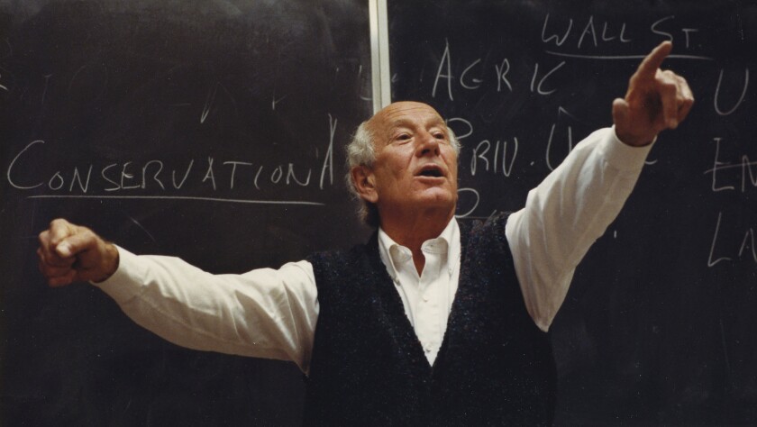 James Weaver lectures on conservation in Oregon in 1990.
