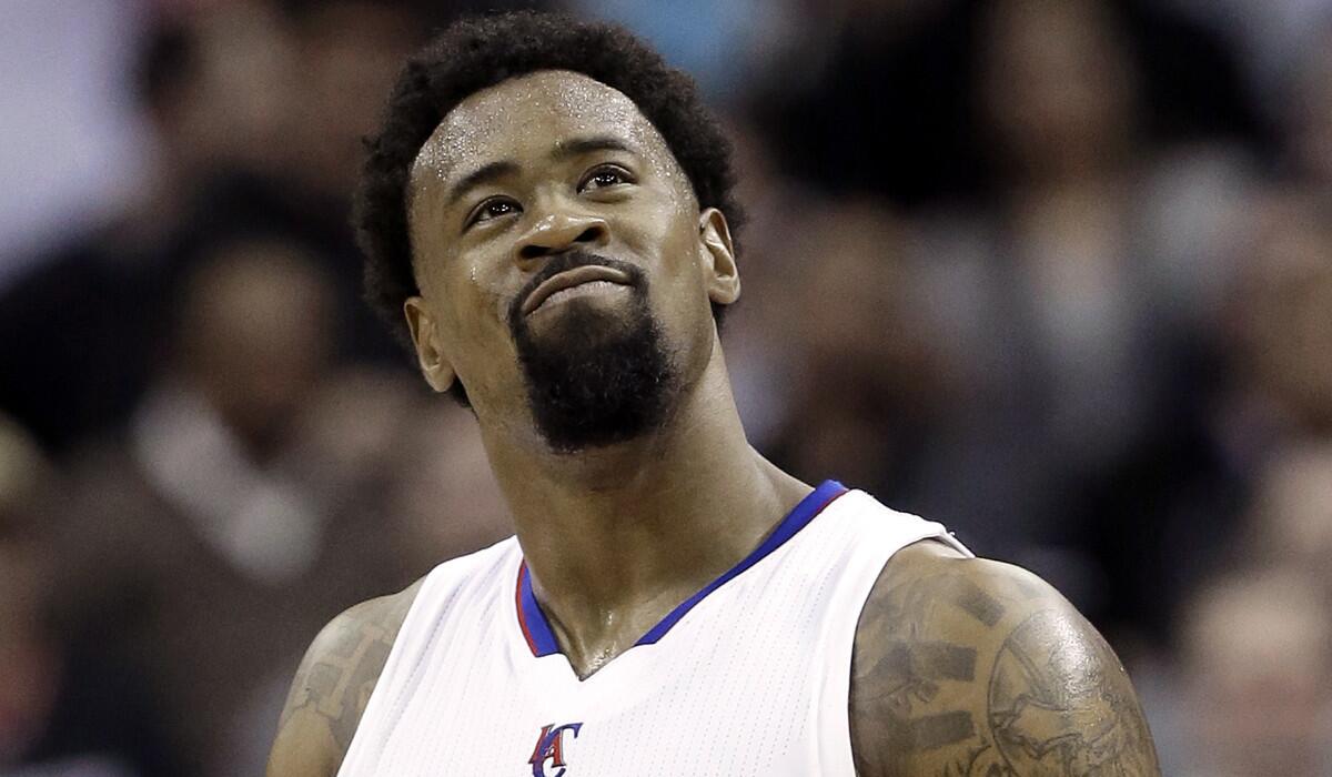 DeAndre Jordan makes a face after missing two free-throws against Houston on Wednesday. Two days later, however, he foiled Memphis' hack-a-Jordan strategy by making five of eight shots in that scenario.