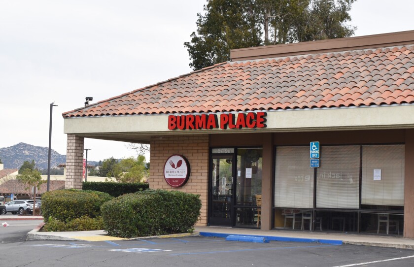 Burma Place opened on Wednesday in Plaza Rancho Bernardo.