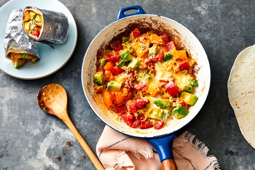 Tomato Egg Weekday Breakfast Burritos