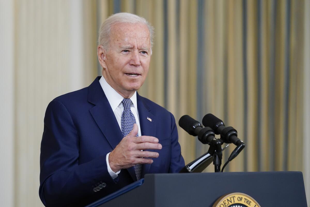 President Biden at a lectern