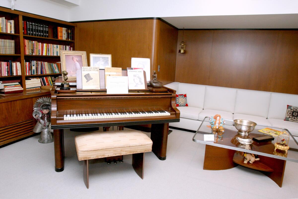 In one corner of Walt Disney's restored Burbank office is a piano, where composers would play their scores for upcoming films when pitching them.