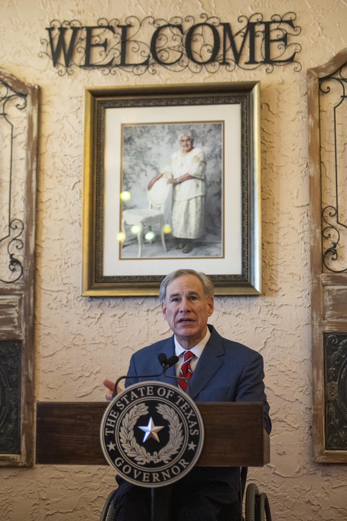 Texas Gov. Greg Abbott announces that he's ending the state's mask mandate.