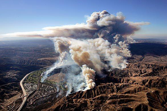 Orange County fires - Billow of smoke