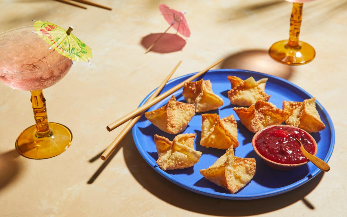 Crab Rangoons, made at the LA Times Test Kitchen in El Segundo.