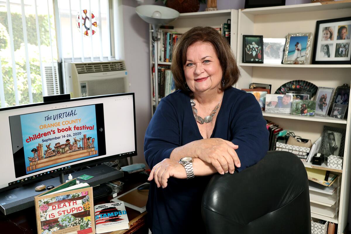 Pat Burns, Orange County Children's Book Festival co-founder, in 2020. 