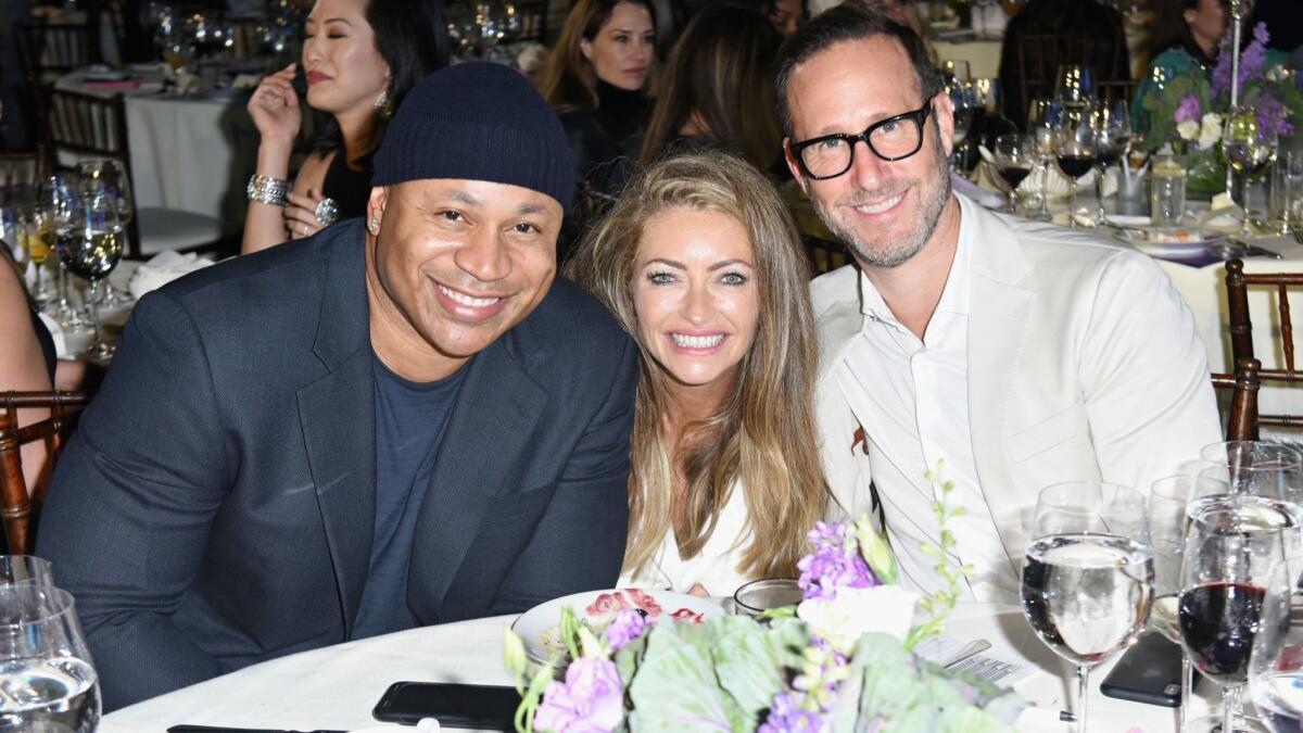 Attendees at the fundraiser included LL Cool J, from left, event founder and gala co-chair Rebecca Gayheart-Dane and WME's Richard Weitz.