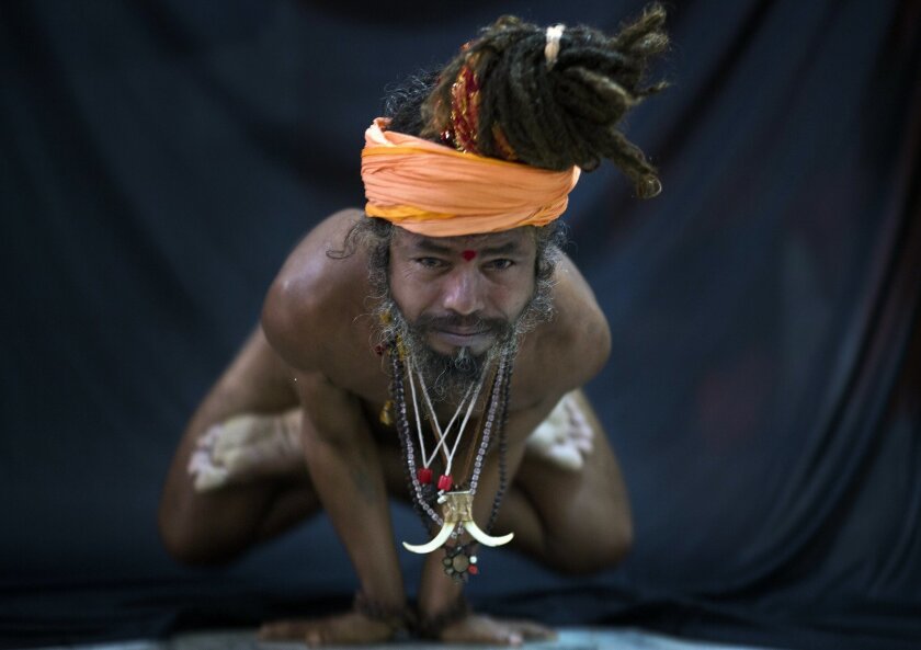 Ap Photos Indian Yogis Twist Bodies Soothe Minds The San Diego Union Tribune