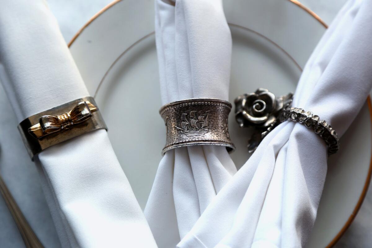 One of Terrine's accent features are vintage napkin rings.