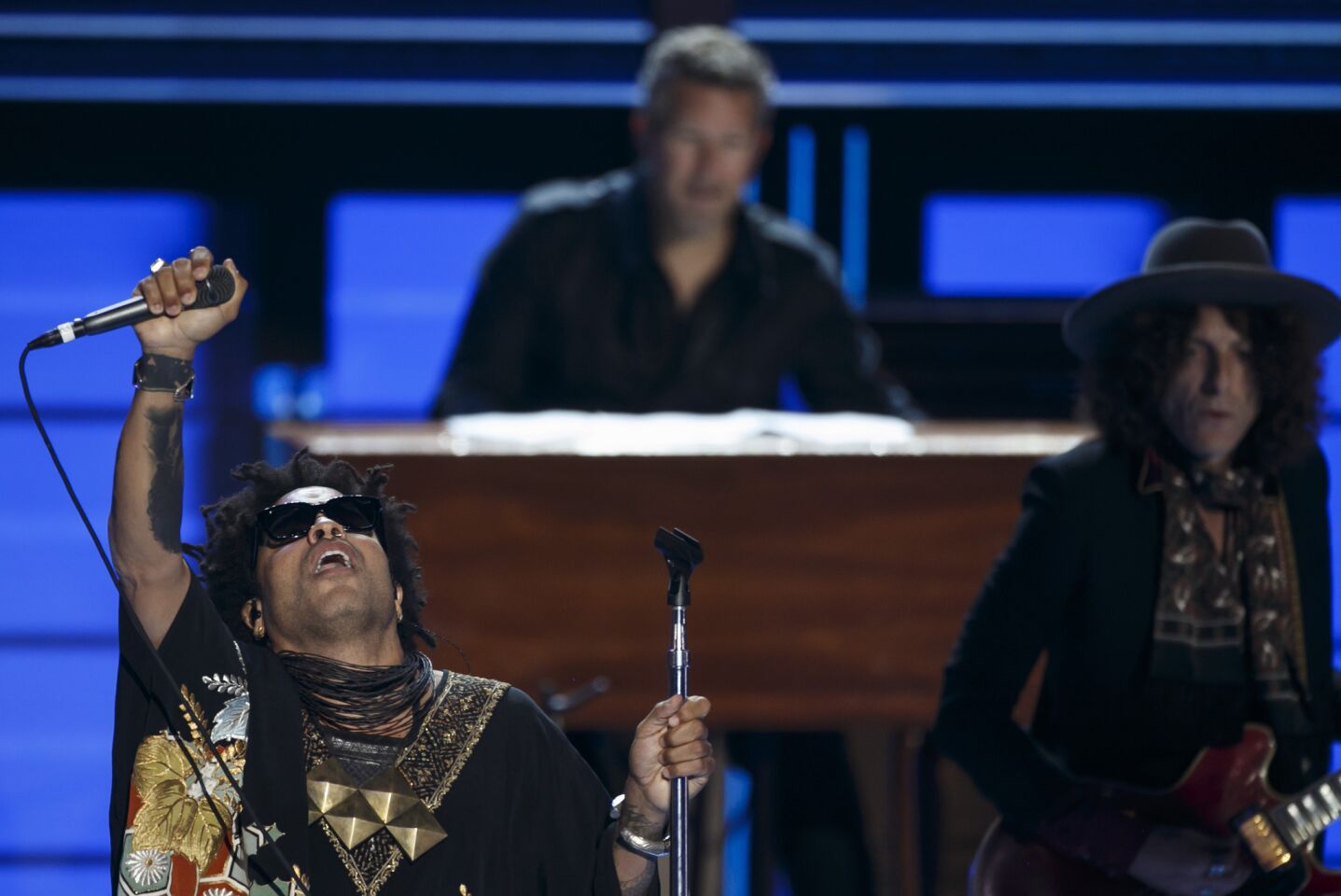 Lenny Kravitz performs at the 2016 Democratic National Convention in Philadelphia.